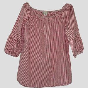 Red Stripe Plus Size Blouse